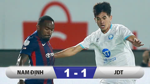 Kết quả Nam Định 1–1 Johor Darul Tazim FC: Nam Định nhất bảng